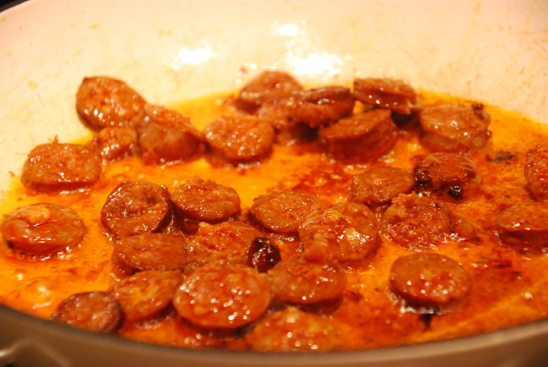 Chorizo and Chikpeas Braised in Cider 1