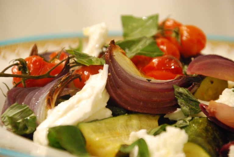Roasted Courgettes and Tomatoes with Mozzarella and Basil 3